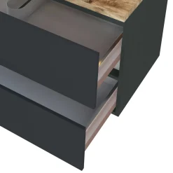 Waschbeckenschrank Pisca 100cm 2 Schubladen - graphit