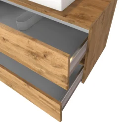 Waschbeckenschrank Pisca 100cm 2 Schubladen - Eiche