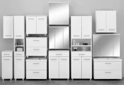 Waschbeckenschrank Pollet 60cm 2 Schubladen - weiß