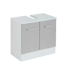 Waschbeckenschrank Ricca 60cm 2 Türen - weiß/hellgrau