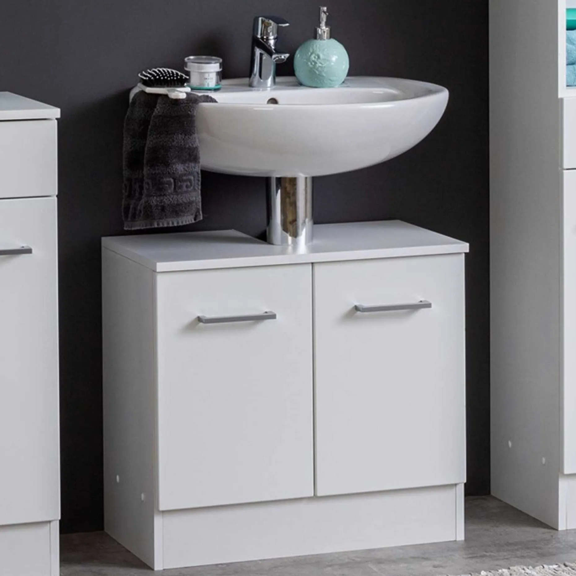 Waschbeckenschrank Ricca 60cm 2 Türen - weiß