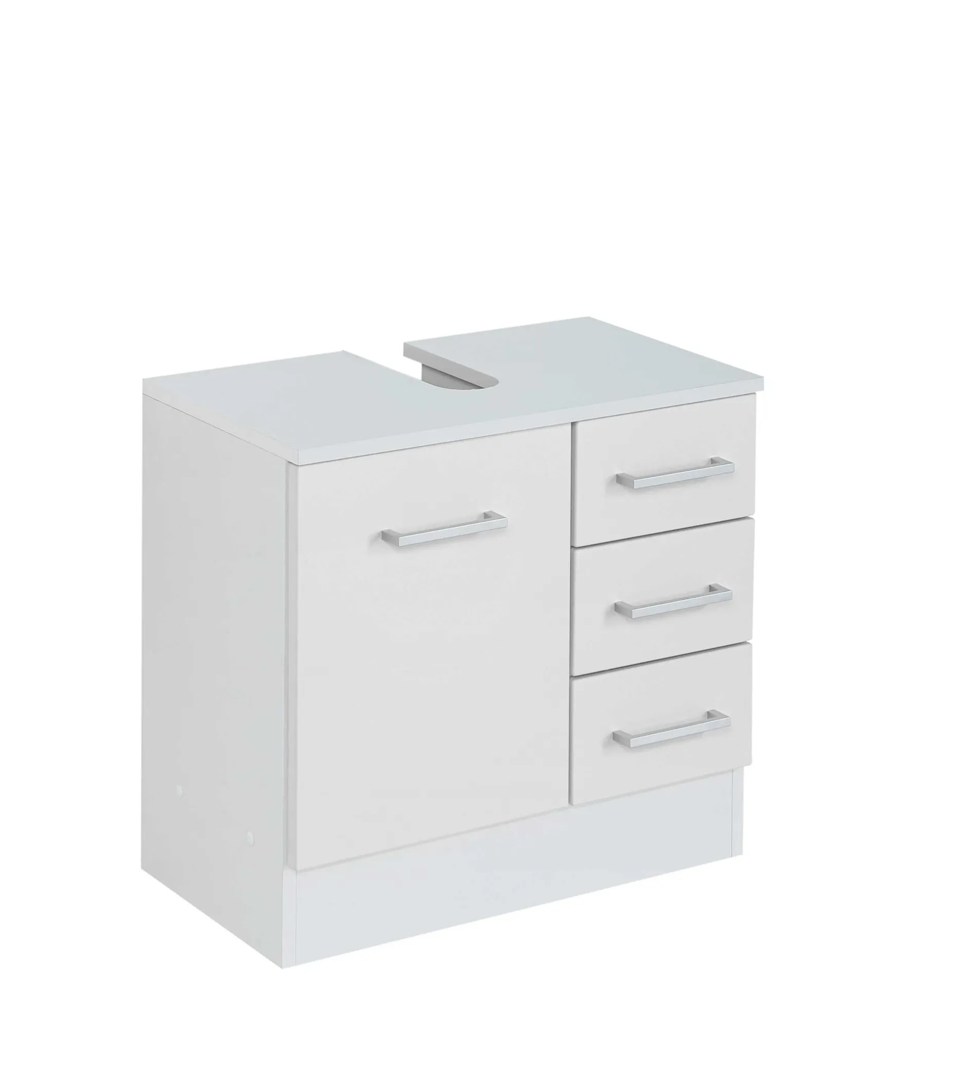 Waschbeckenschrank Ricca 60cm 1 Tür und 3 Schubladen - weiß