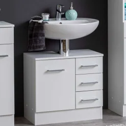 Waschbeckenschrank Ricca 60cm 1 Tür und 3 Schubladen - weiß