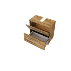 Waschbeckenschrank Sefa 60cm 1 Tür und 1 Schublade - Eiche wotan