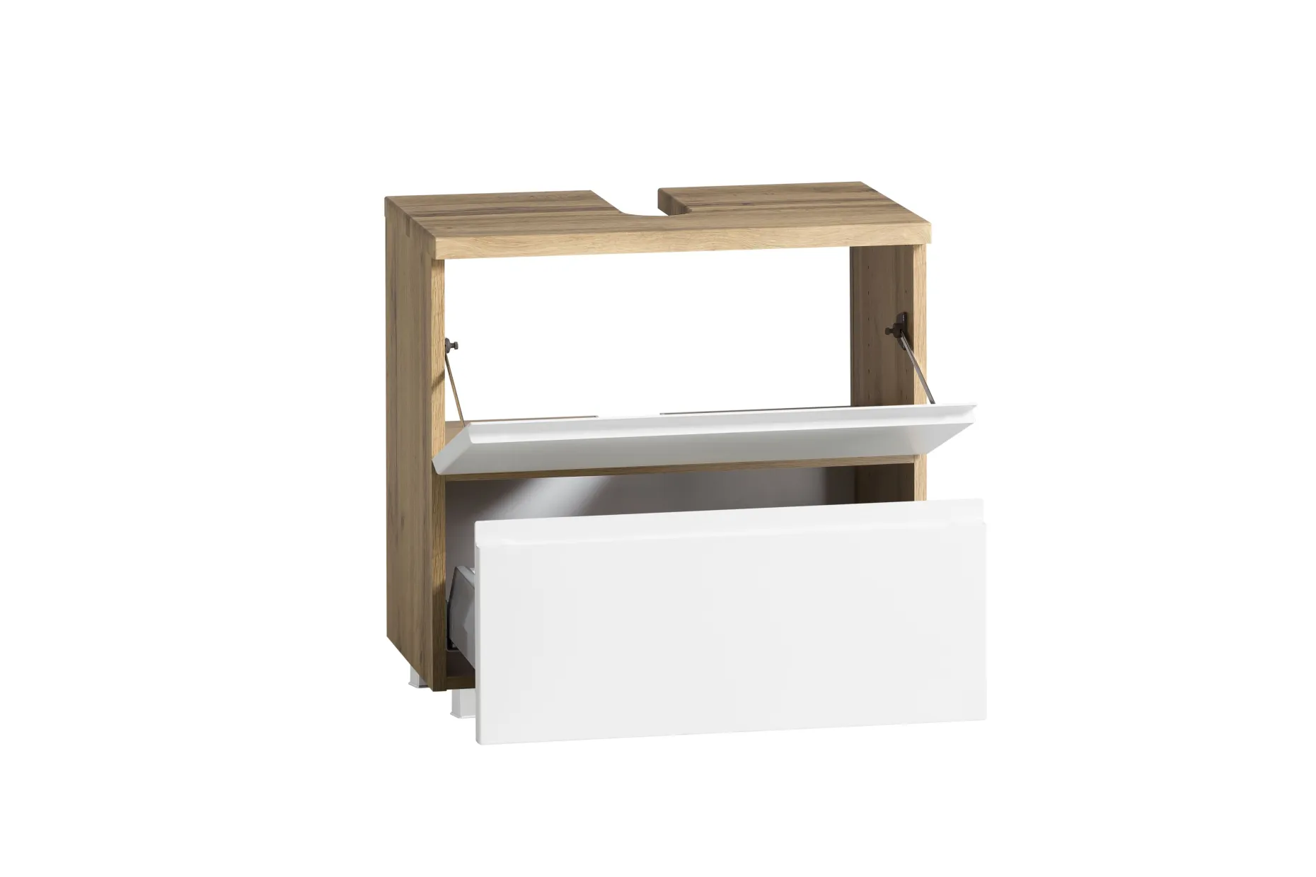 Waschbeckenschrank Varese | 60 x 47 x 56 cm | Wotan Oak / Weiß
