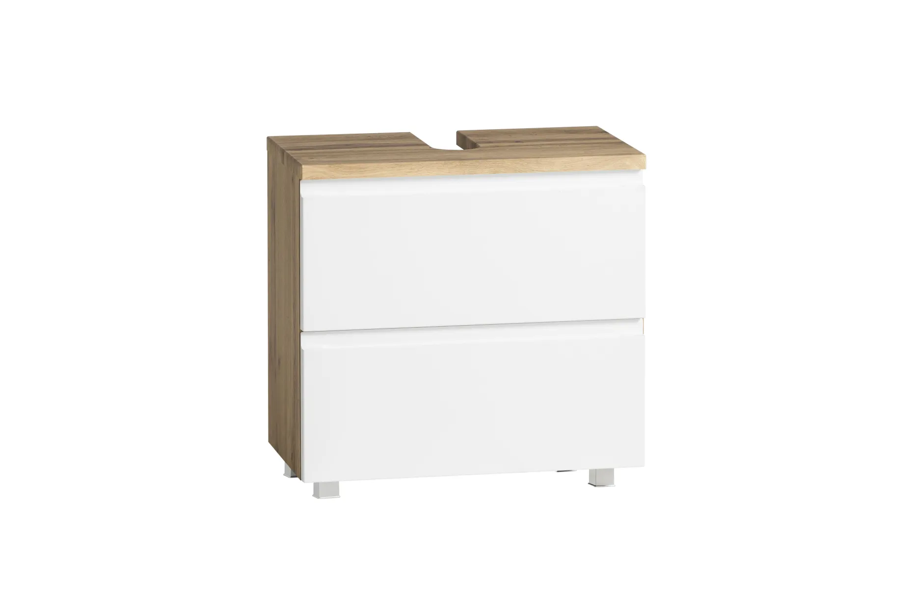 Waschbeckenschrank Varese | 60 x 47 x 56 cm | Wotan Oak / Weiß