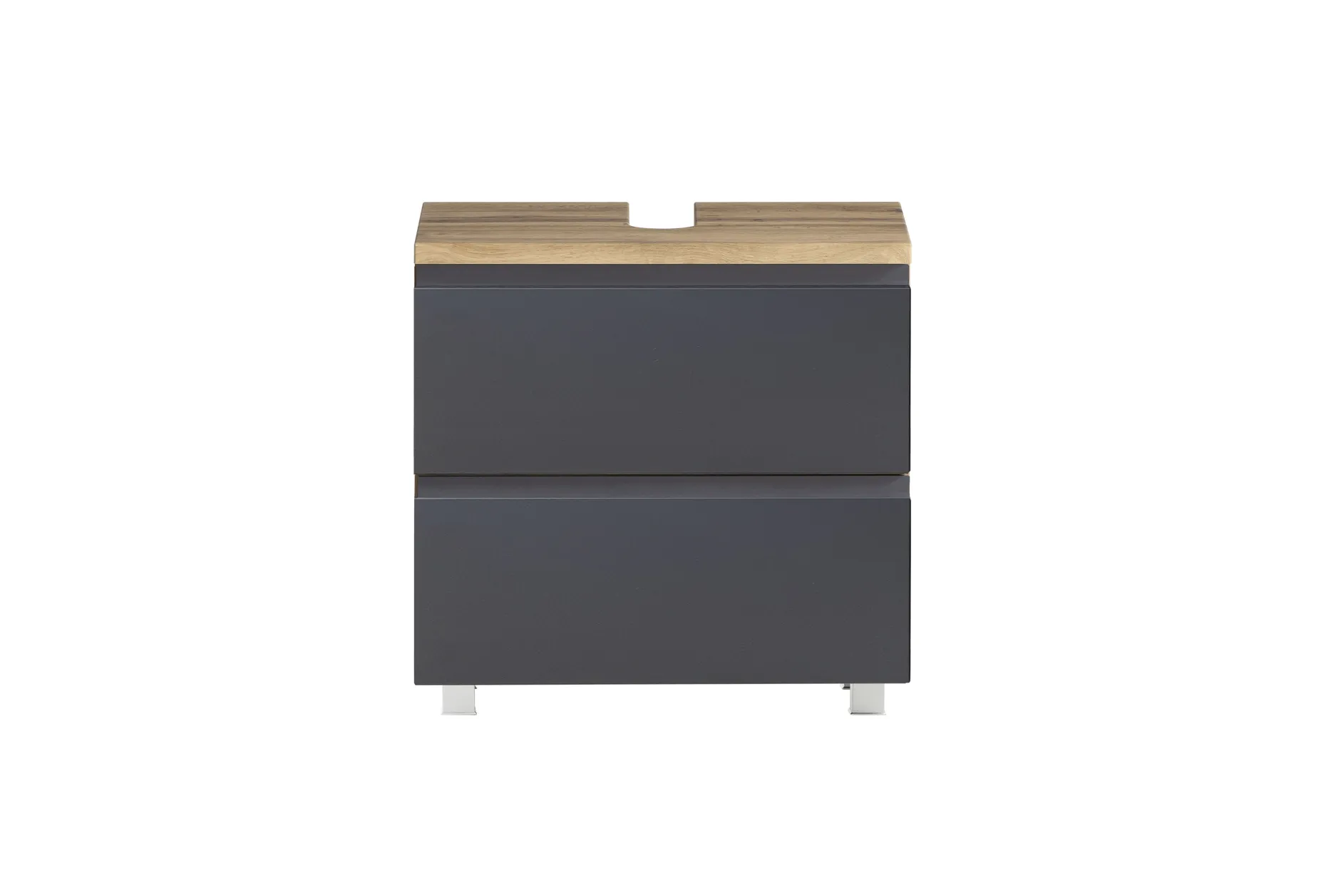 Waschbeckenschrank Varese | 60 x 47 x 56 cm | Wotan Oak / Grau