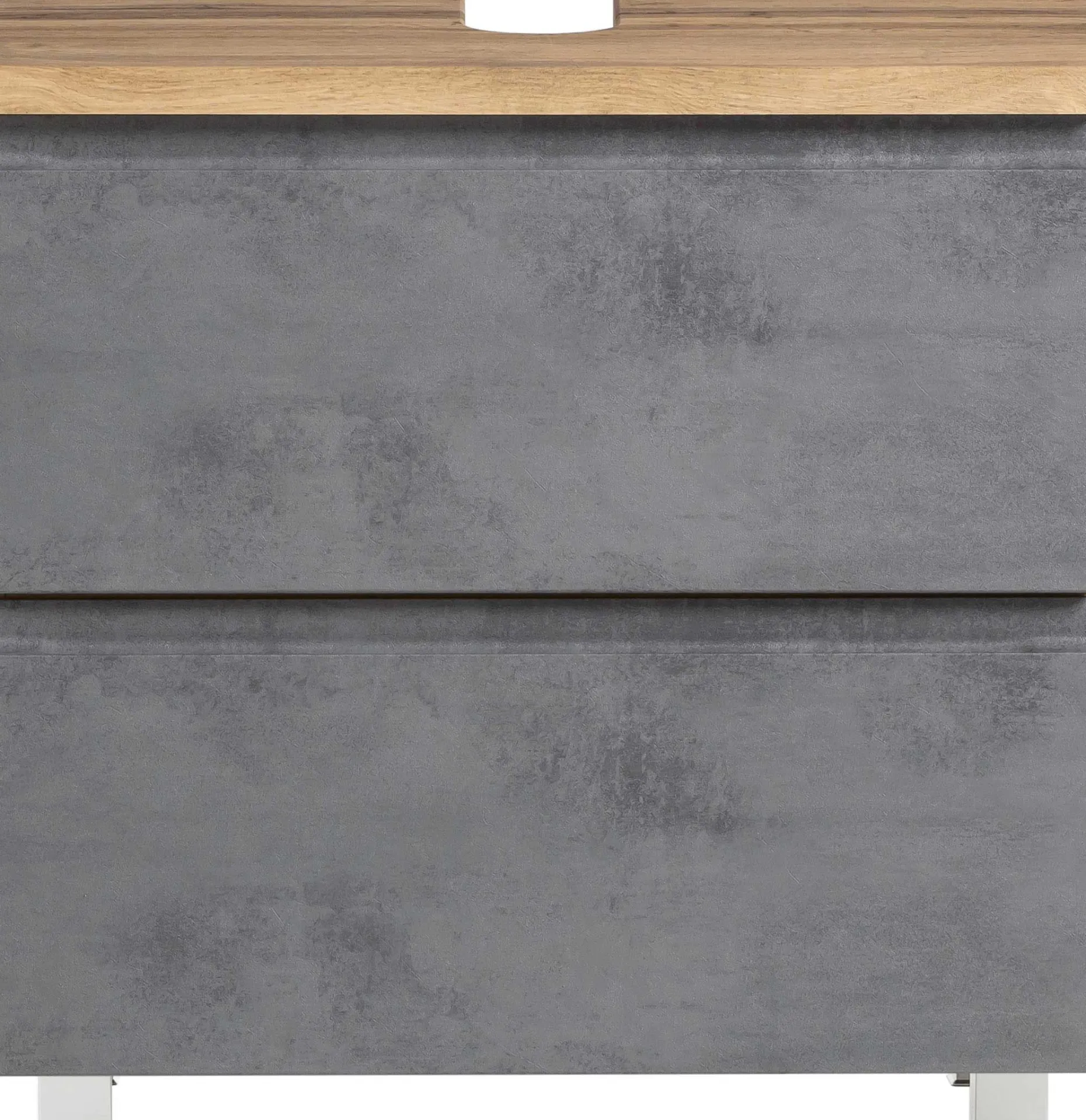 Waschbeckenschrank Varese | 60 x 47 x 56 cm | Wotan Oak / Betonfarbe