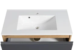 Waschbeckenschrank Varese | 80 x 47 x 56 cm | Wotan Oak / Grey