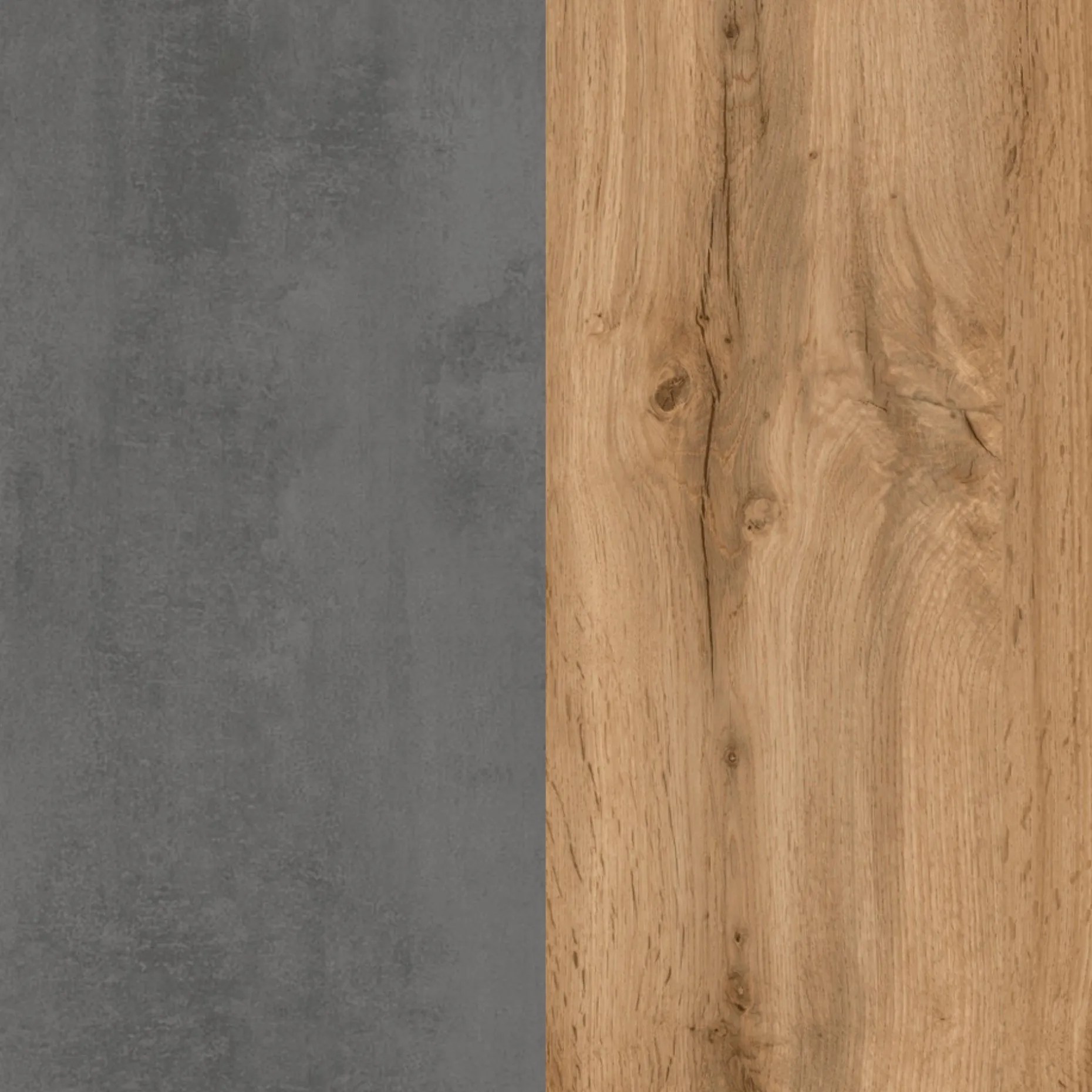 Waschbeckenschrank Varese | 85 x 47 x 56 cm | Wotan Oak / Betonfarbe