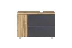 Waschbeckenschrank Varese | 85 x 47 x 56 cm | Wotan Oak / Grau