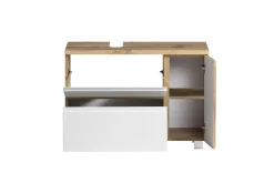 Waschbeckenschrank Varese | 85 x 47 x 56 cm | Wotan Oak / Weiß