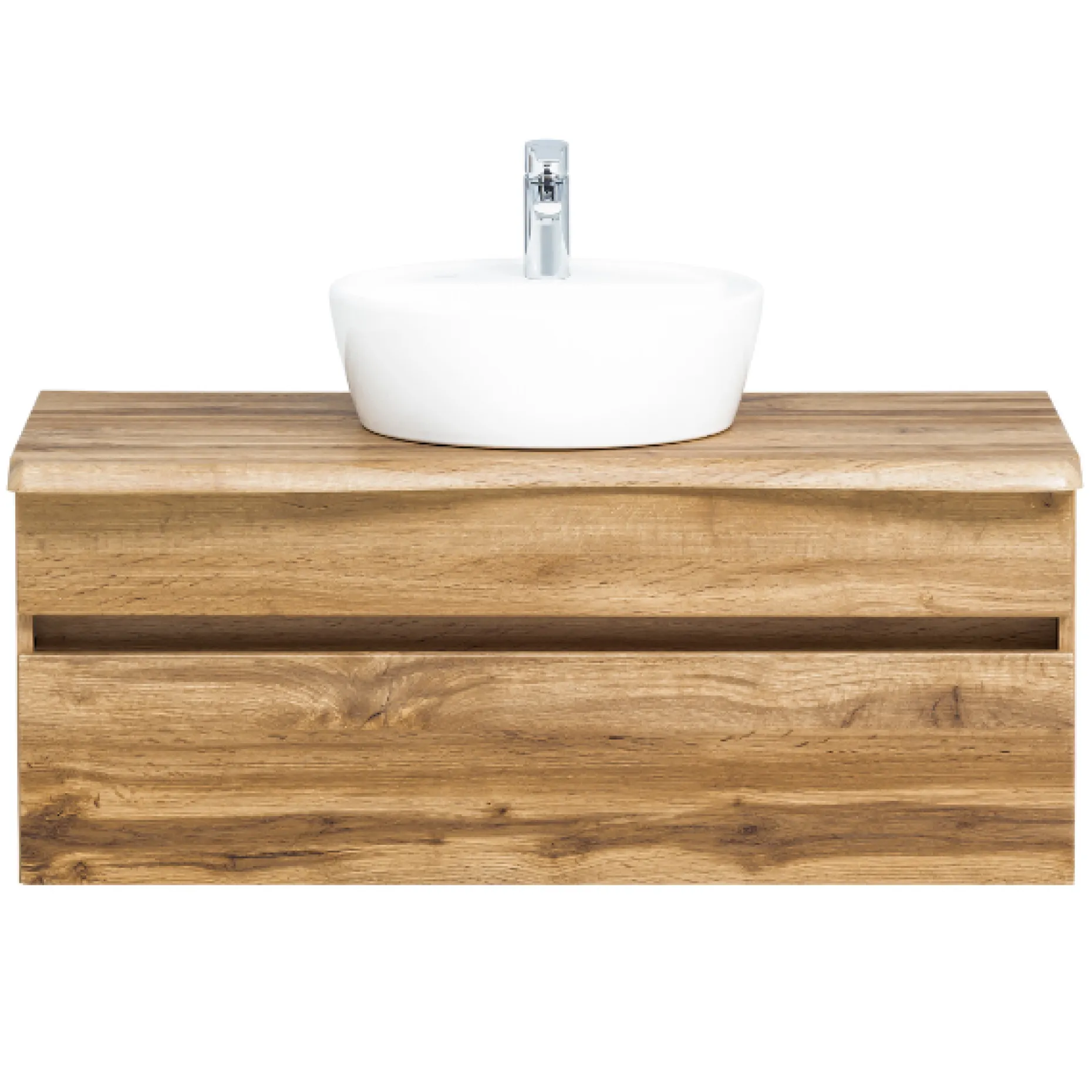 Waschbeckenschrank Vikas 101cm 2 Schubladen - Eiche