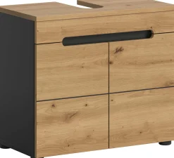 Waschbeckenunterschrank Canu Xonox - basaltgrau, 63x55x34 cm