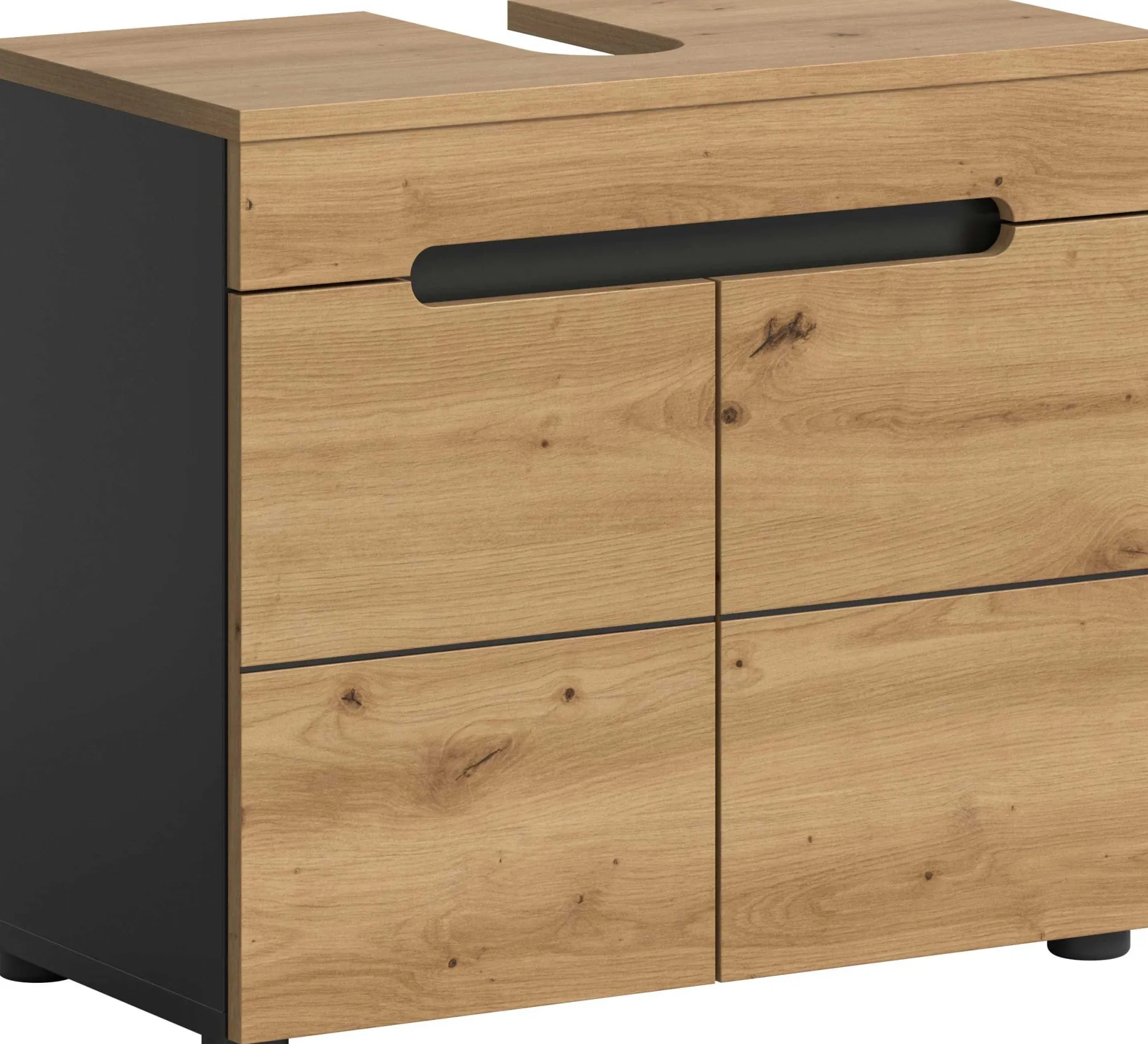 Waschbeckenunterschrank Canu Xonox - basaltgrau, 63x55x34 cm