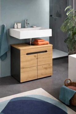 Waschbeckenunterschrank Canu Xonox - basaltgrau, 63x55x34 cm