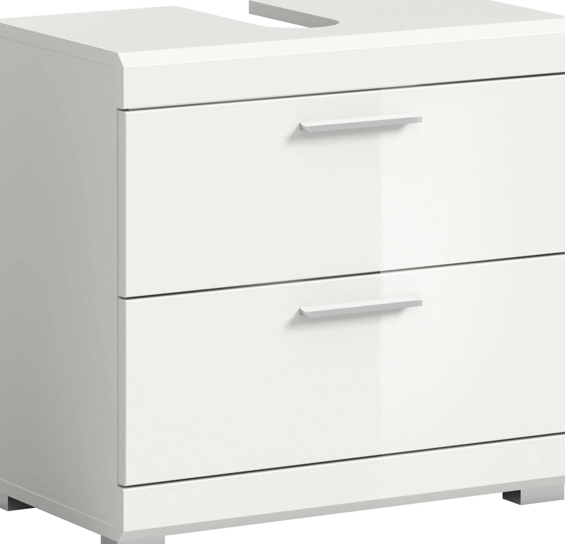 Waschbeckenunterschrank Scout Xonox - Hochglanz Weiß - 60x56x34 cm