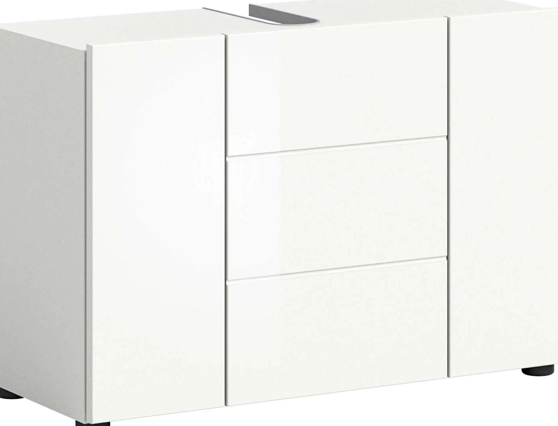 Waschbeckenunterschrank Vira Xonox - Weiß Melamin - 82x56x34 cm