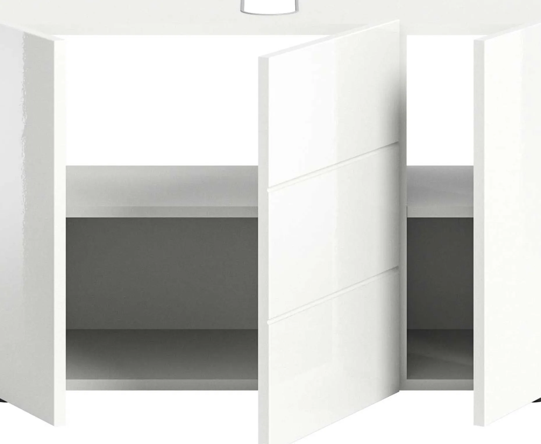 Waschbeckenunterschrank Vira Xonox - Weiß Melamin - 82x56x34 cm