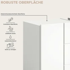 Waschbeckenunterschrank Vira Xonox - Weiß Melamin - 82x56x34 cm