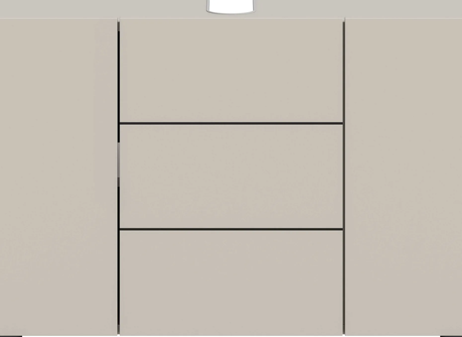 Waschbeckenunterschrank Vira Xonox - Melamin Cashmere - 82x56x34 cm - Schwarz