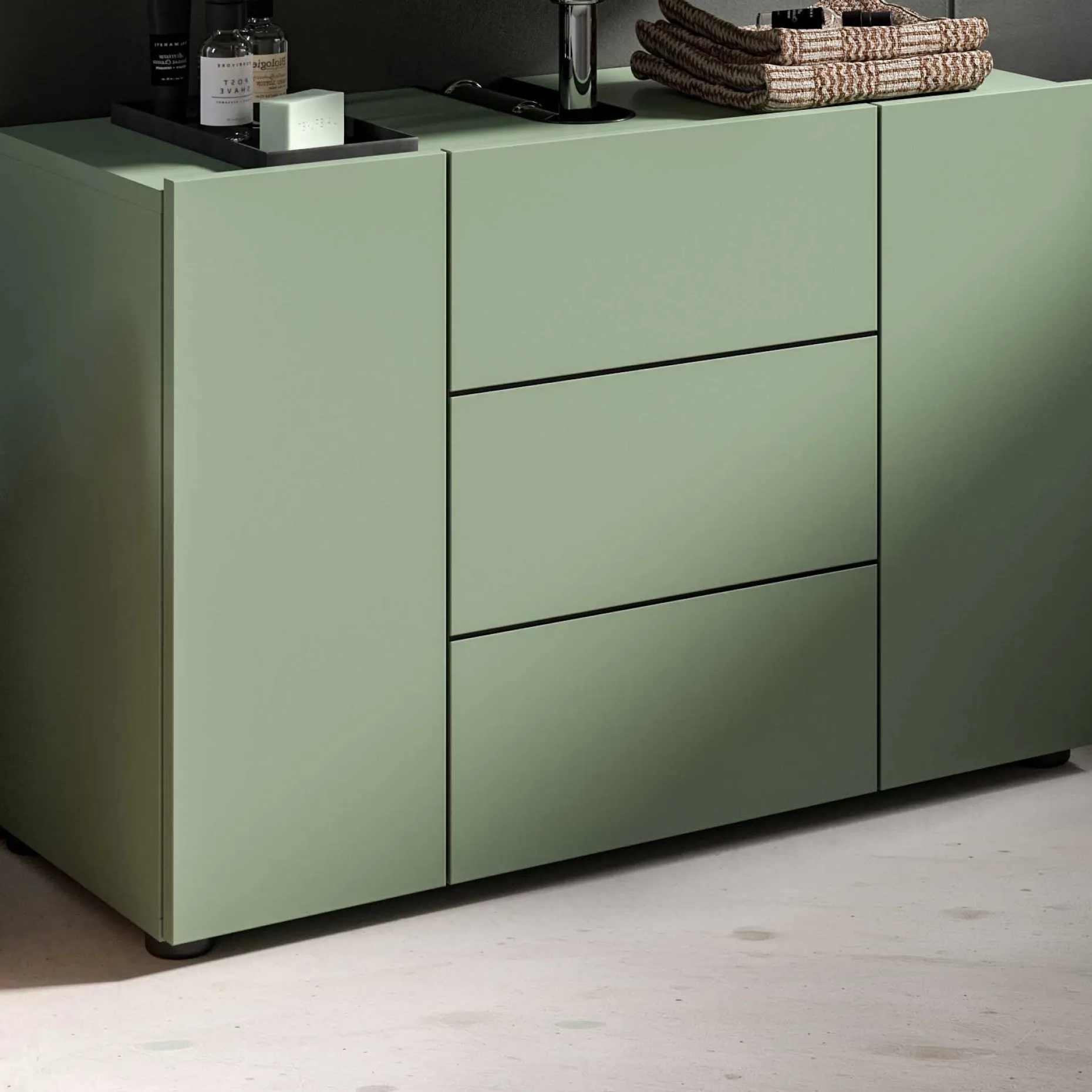Waschbeckenunterschrank Vira Xonox - Smoke Green - 82x56x34 cm