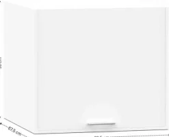 Waschmaschinenschrankaufsatz Linea - 66x67x58cm - 1 Tür - weiß