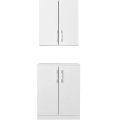 Waschmaschinenschrank Brisa - 70x67x90cm - 2 Türen - weiß