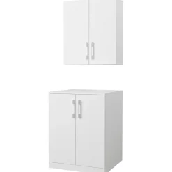 Waschmaschinenschrank Brisa - 70x67x90cm - 2 Türen - weiß