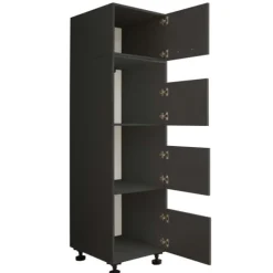 Waschmaschinenschrank-Kombination Laundreezy | 168 x 68 x 200 cm | Anthrazit