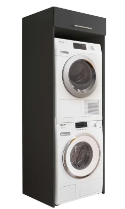 Waschmaschinenschrank-Kombination Laundreezy | 168 x 68 x 200 cm | Anthrazit