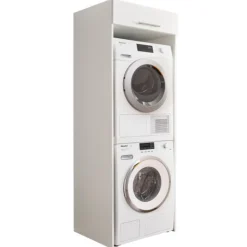 Waschmaschinenschrankkombination Laundreezy | 118 x 68 x 200 cm | Weiß
