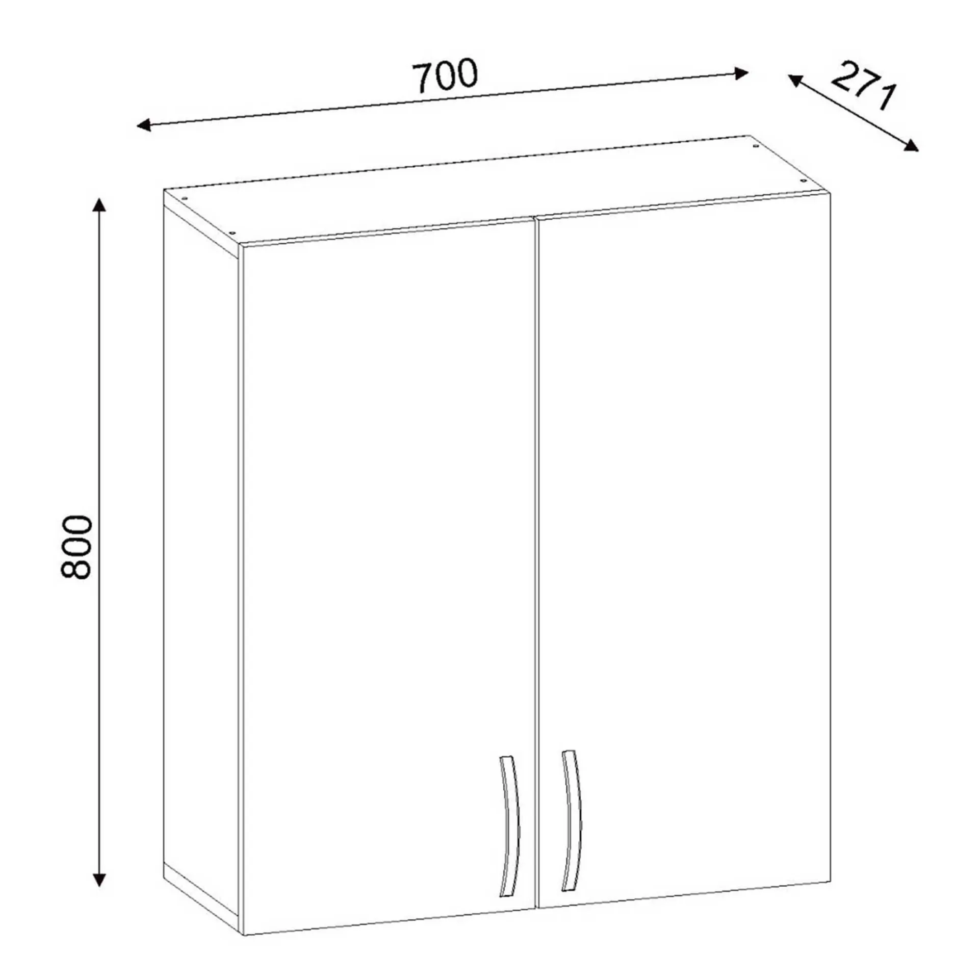 Emob Waschmaschinenschränke Benito - 70x27x80cm und 70x67x90cm -