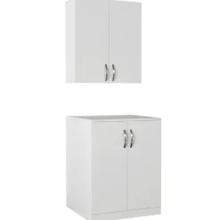 Emob Waschmaschinenschränke Benito - 70x27x80cm und 70x67x90cm -