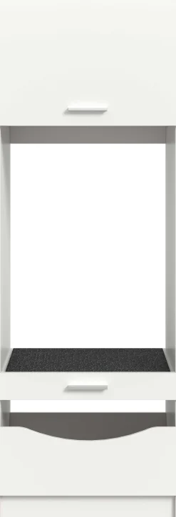 Waschmaschinenunterschrank Free Xonox - Weiß Holzoptik - 66x195x68 cm