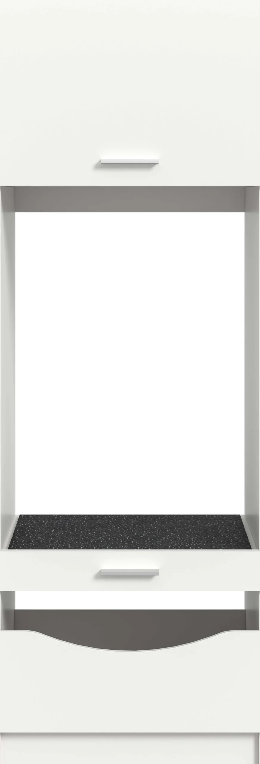 Waschmaschinenunterschrank Free Xonox - Weiß Holzoptik - 66x195x68 cm