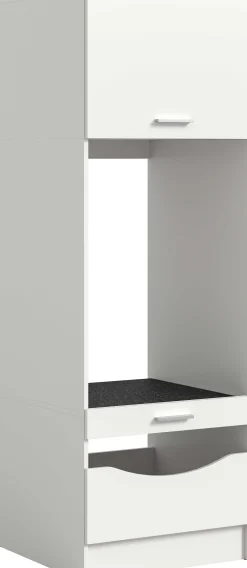 Waschmaschinenunterschrank Free Xonox - Weiß Holzoptik - 66x195x68 cm