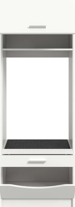 Waschmaschinenunterschrank Free Xonox - Weiß Holzoptik - 66x195x68 cm