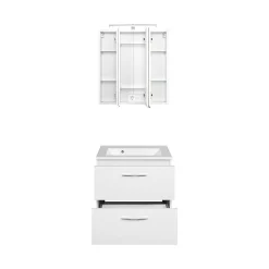 Held Waschtisch-Set Portofino | Waschtisch mit Waschbecken und Spiegelschrank |