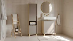 Waschtischunterschrank Azul - 60x47x71cm - 1 Tür - beige