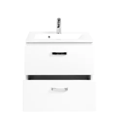 Waschtischunterschrank Bobbi 60cm 2 Schubladen - weiß