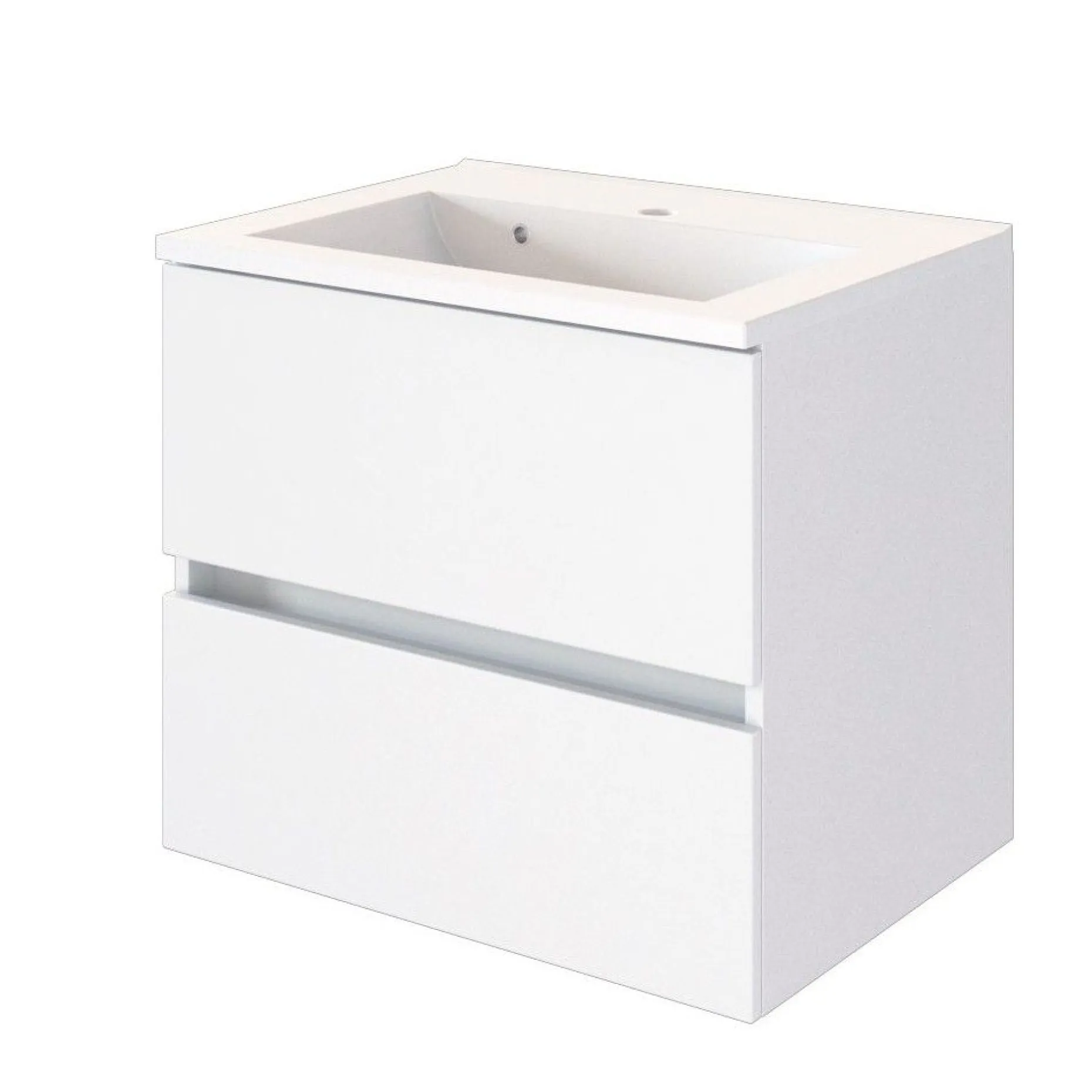Waschtischunterschrank Brama 60cm 2 Schubladen - weiß
