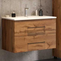 Waschtischunterschrank Dusan 80cm mit 2 Schubladen - wotan eiche
