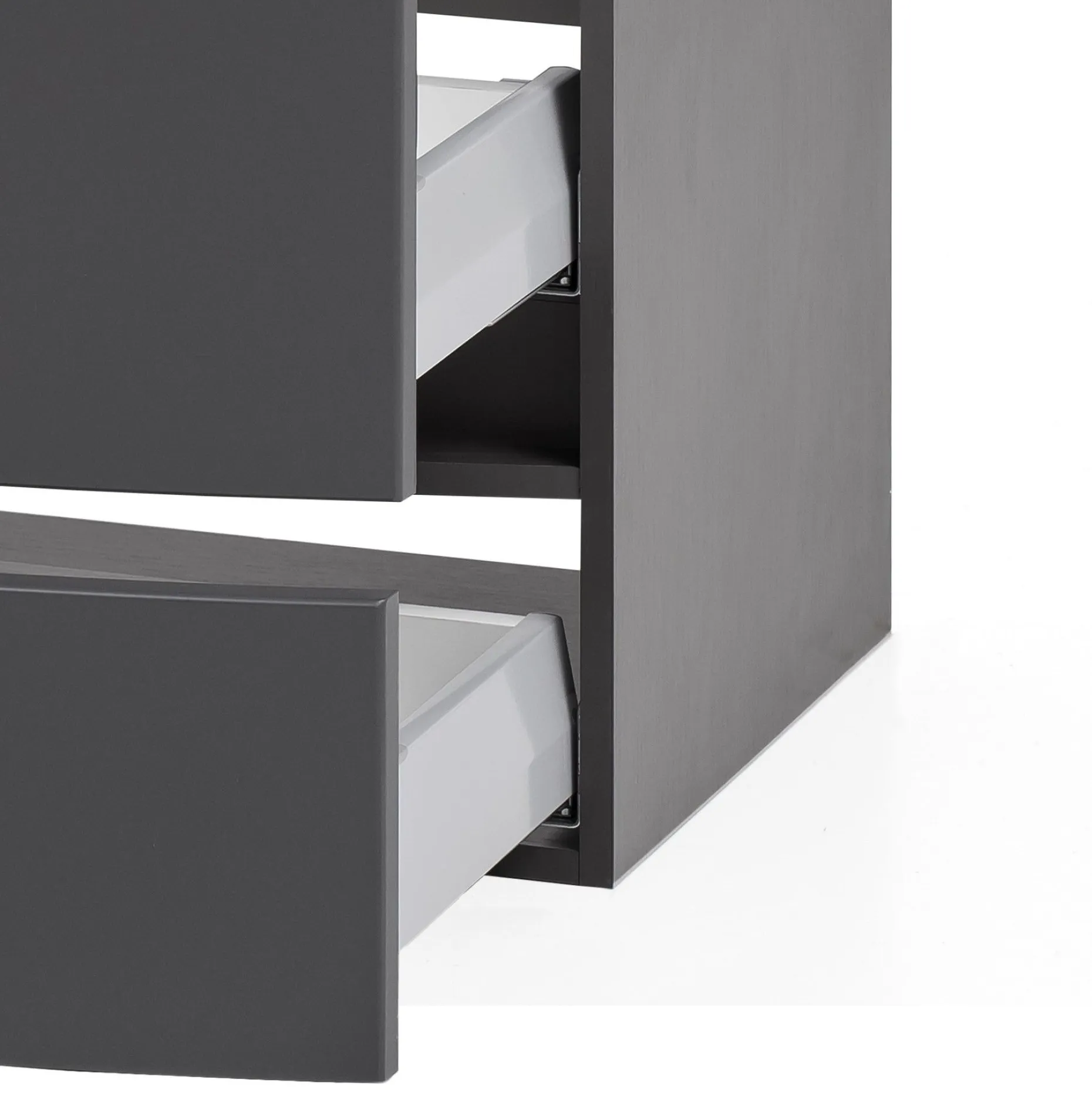 Waschtischunterschrank Kornel 80cm grau Waschtisch - graphitgrau