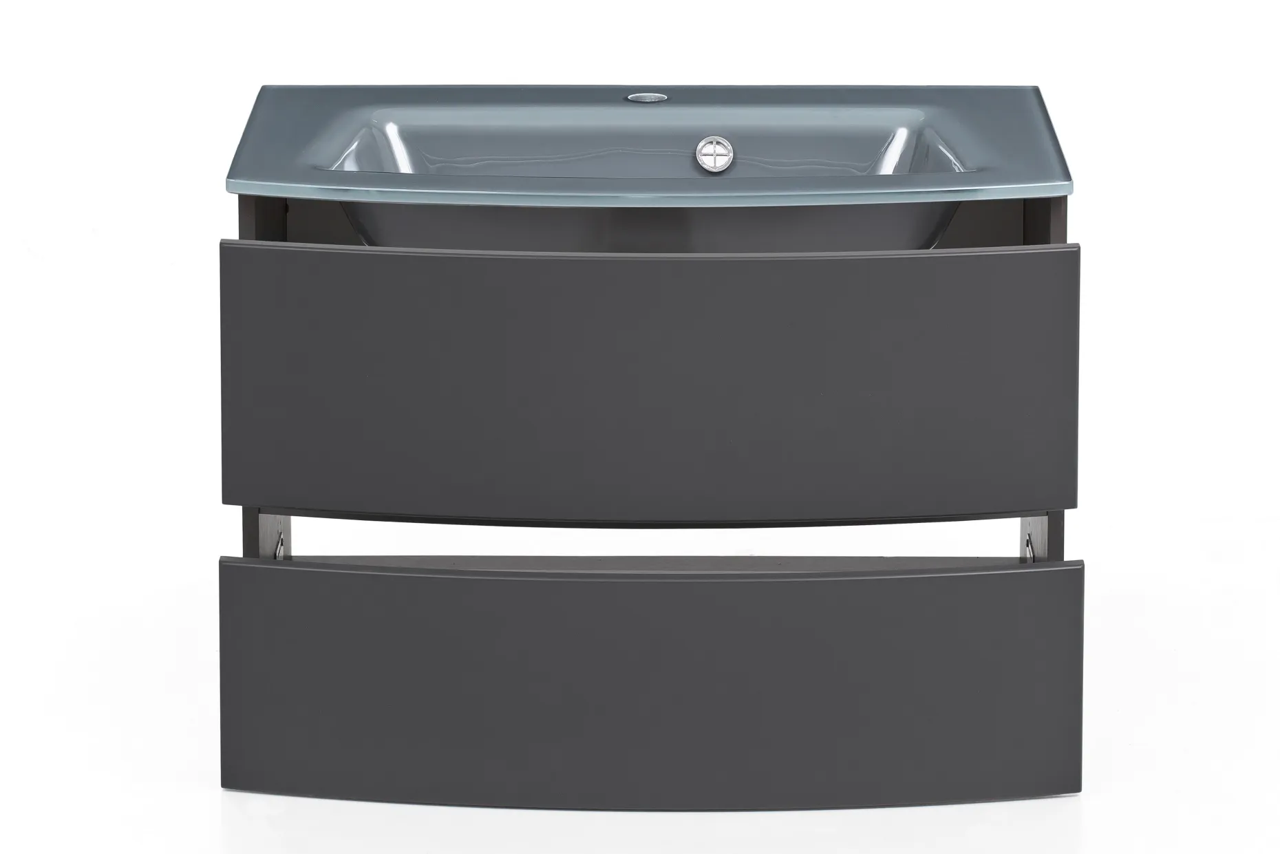 Waschtischunterschrank Kornel 80cm grau Waschtisch - graphitgrau