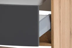 Waschtischunterschrank Kornel 80cm grau Waschbecken - Eiche/mattgrau