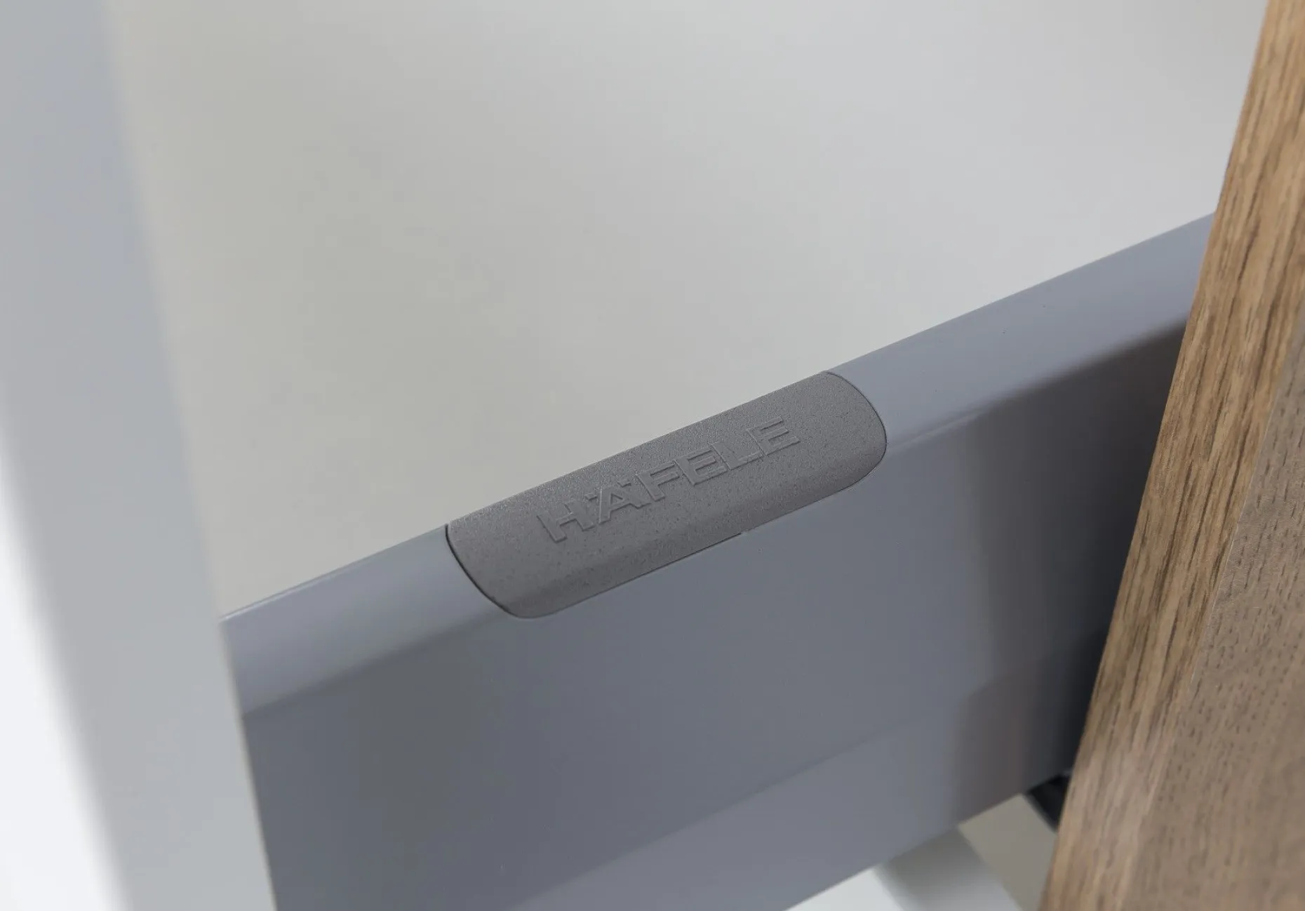 Waschtischunterschrank Kornel 80cm grau Waschbecken - Eiche/mattweiß