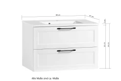 Waschtischunterschrank Meran | 80 x 47 x 56 cm | Farbe Kaschmir