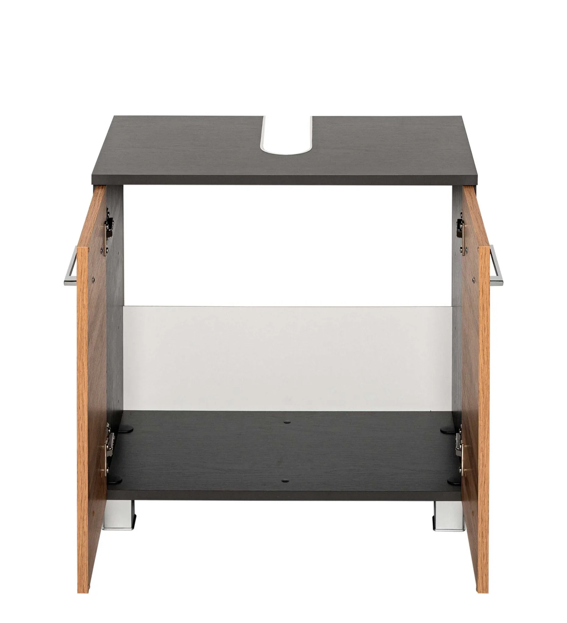 Waschtischunterschrank Pares 60cm 2 Schubladen - graphit/wotan eiche