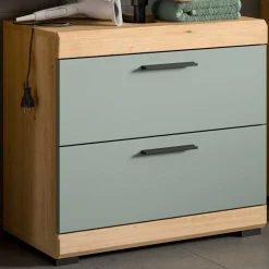 Waschtischunterschrank Scout Xonox - Sagegrün Artisan Eiche - 60x56x34 cm